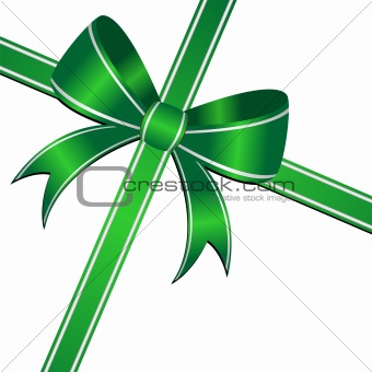 Green ornamental bow