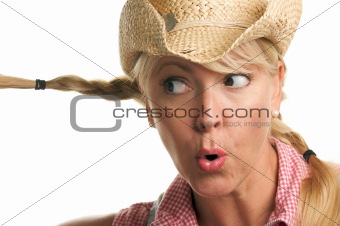 Attractive Blond with Cowboy Hat 
